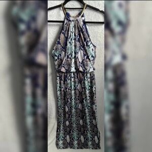 DB established 1962 Snake Print Halter Dress